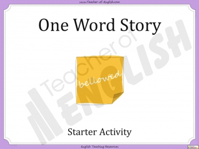 One Word Story Starter Activity Teaching Resources